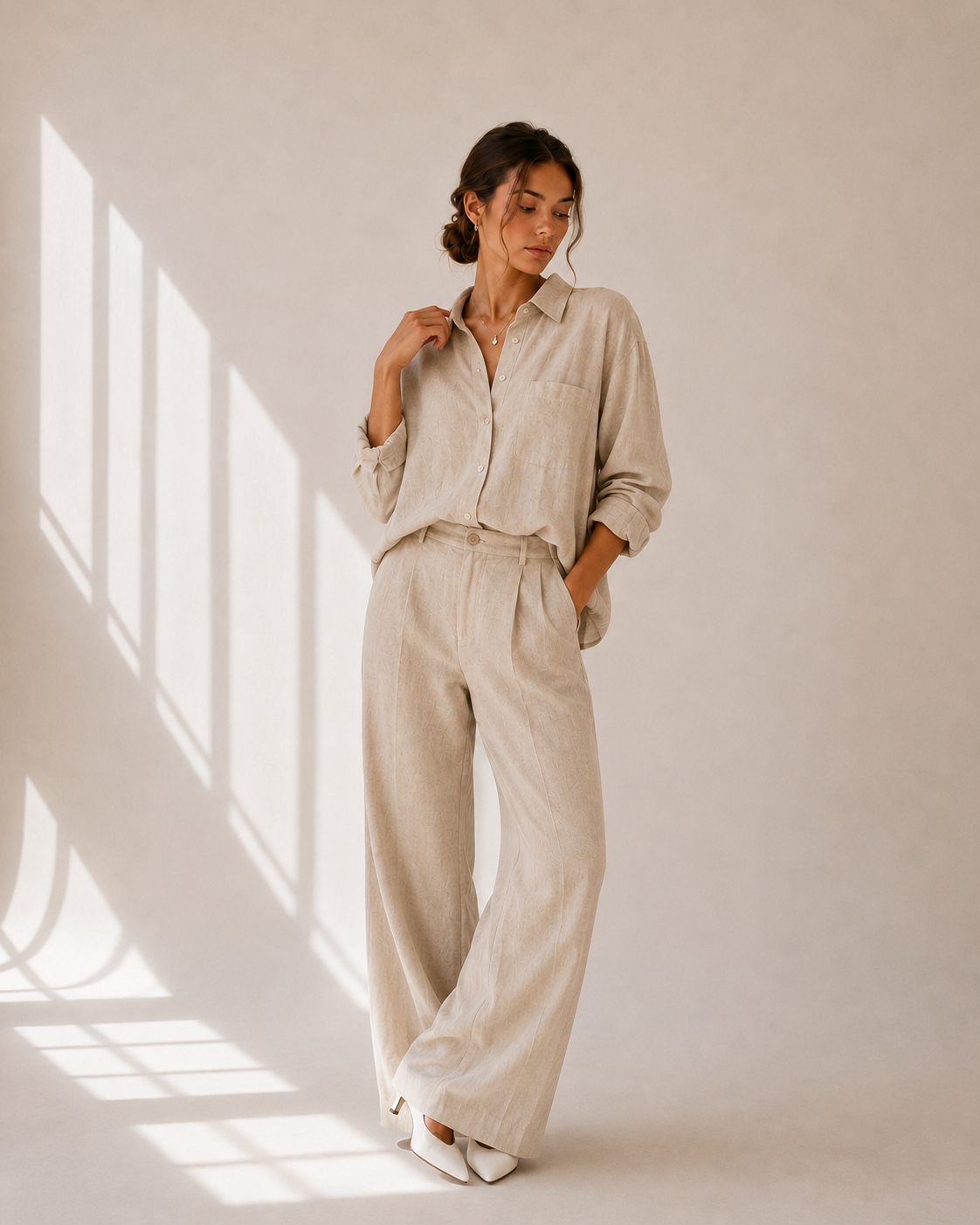 Lina Linen-Blend Shirt