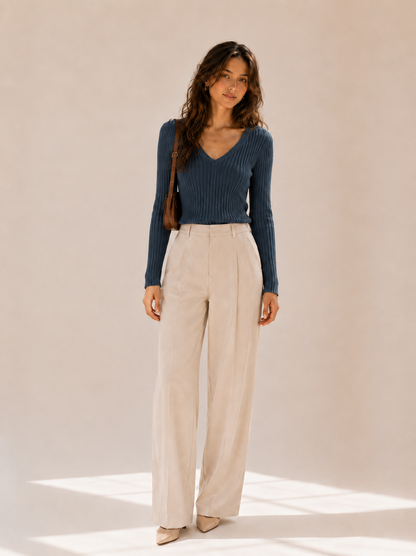 Clara V-Neck Knit Top