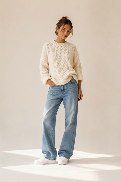 Élise Cable Knit Sweater