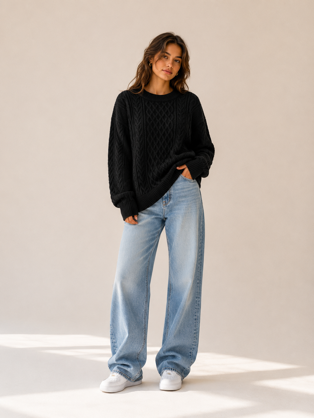 Élise Cable Knit Sweater