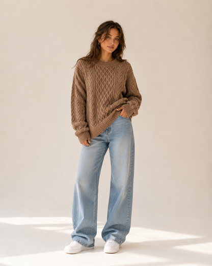 Élise Cable Knit Sweater